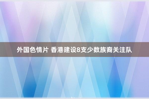 外国色情片 香港建设8支少数族裔关注队