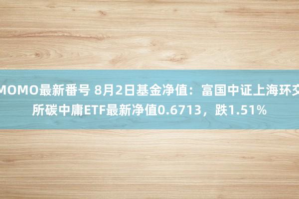 MOMO最新番号 8月2日基金净值：富国中证上海环交所碳中庸ETF最新净值0.6713，跌1.51%