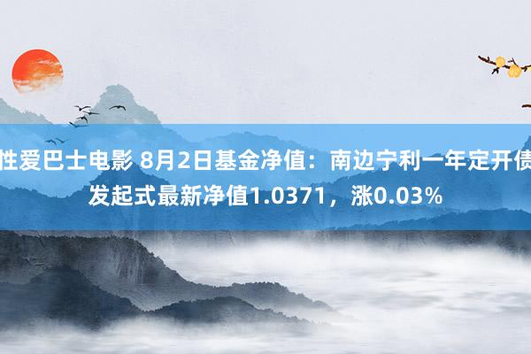 性爱巴士电影 8月2日基金净值：南边宁利一年定开债发起式最新净值1.0371，涨0.03%