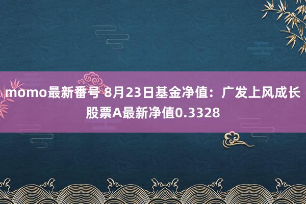 momo最新番号 8月23日基金净值：广发上风成长股票A最新净值0.3328