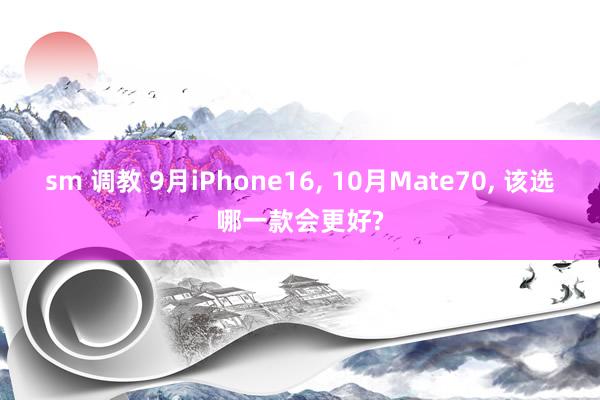 sm 调教 9月iPhone16， 10月Mate70， 该选哪一款会更好?