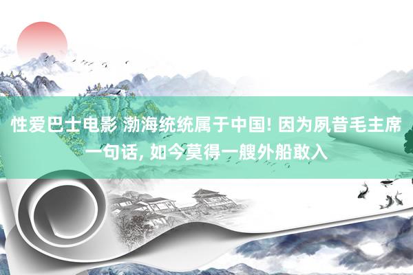 性爱巴士电影 渤海统统属于中国! 因为夙昔毛主席一句话， 如今莫得一艘外船敢入