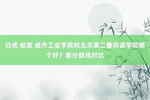 白虎 做爱 成齐工业学院和北京第二番邦语学院哪个好？看分数线对比