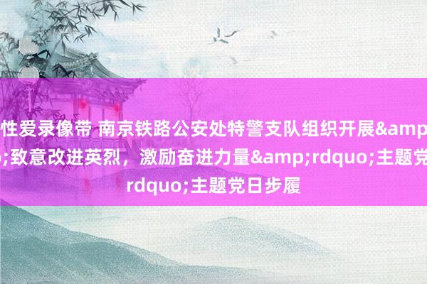 性爱录像带 南京铁路公安处特警支队组织开展&ldquo;致意改进英烈，激励奋进力量&rdquo;主题党日步履